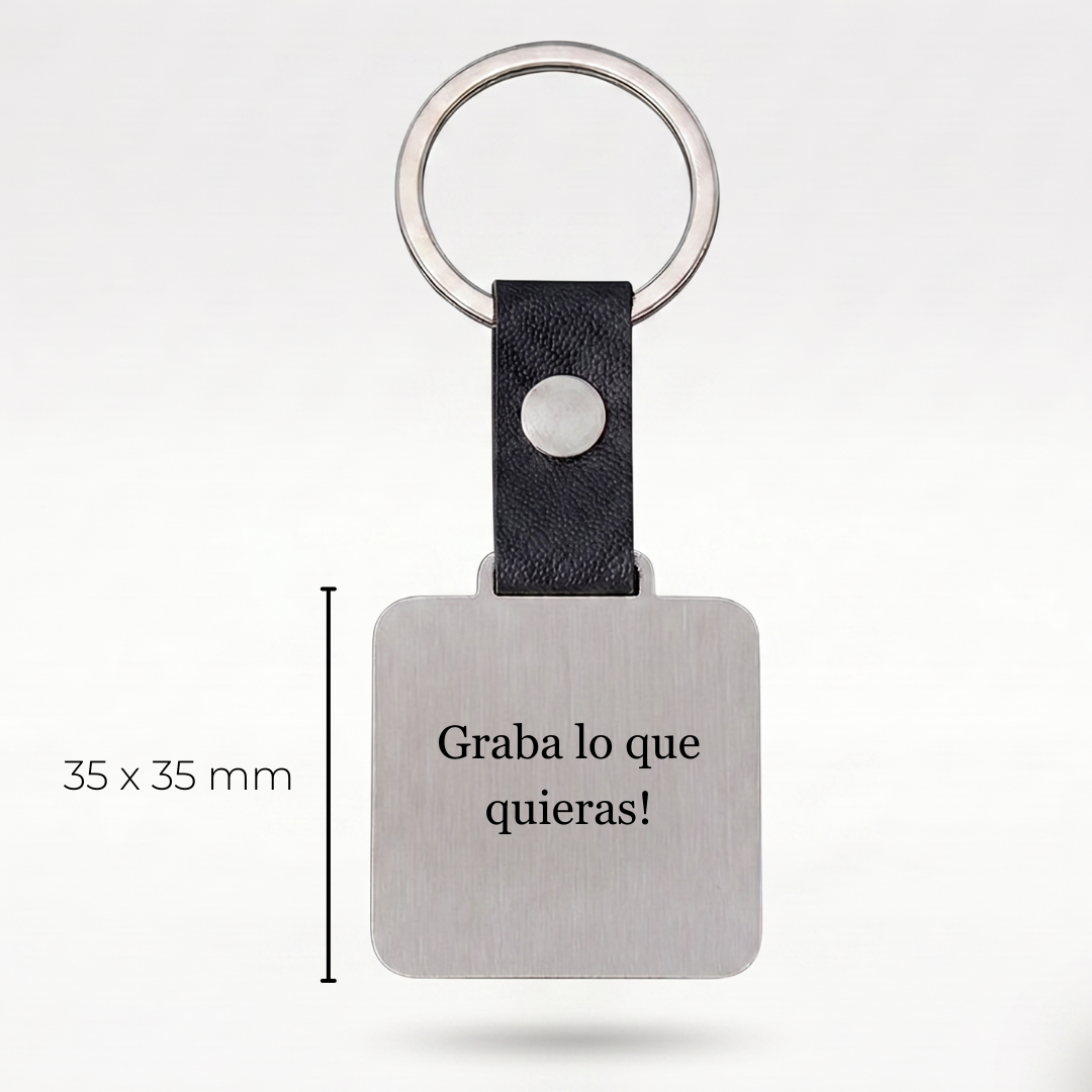 Llavero cuerina cuadrado