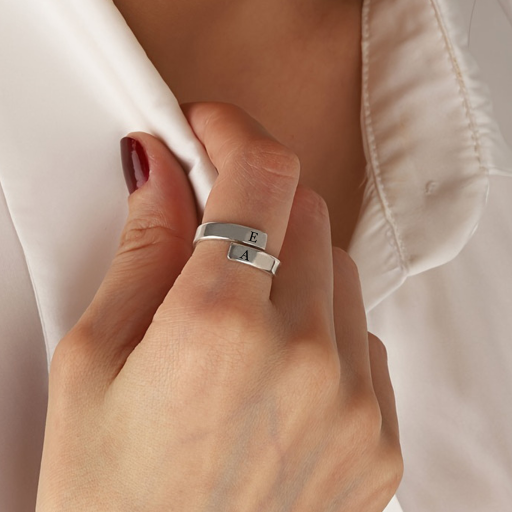 Anillo Doble Iniciales